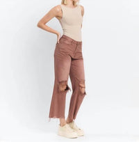 Vervet By Flying Monkey - Super High Rise 90s Vintage Crop Flare Jeans