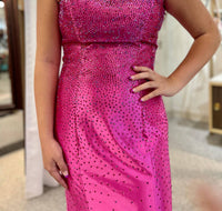 Faviana - Beaded One Shoulder Long Dress