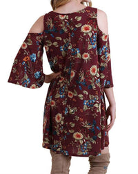 Umgee - Floral Cold Shoulder Dress