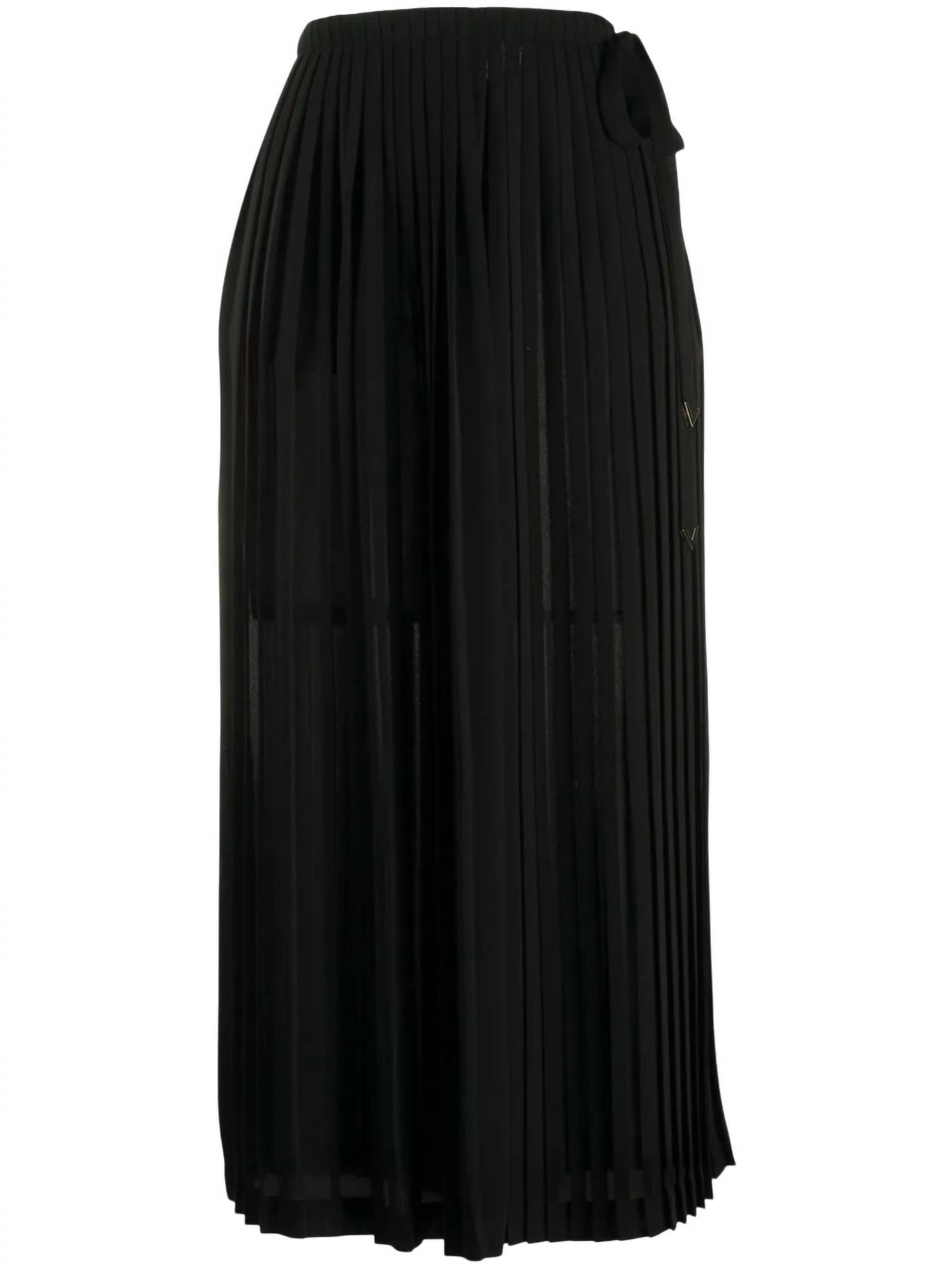 Valentino - Pleated Midi Skirt