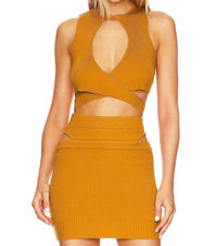 for Love & Lemons Maggie Crop Top in orange - women's shirt
