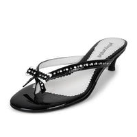 Jeffrey Campbell Women's Teeny-tiny Heel in black white patent - women's heels - detail view