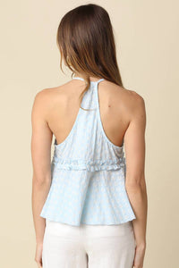 Olivaceous - Elena Ruffle Tie Top