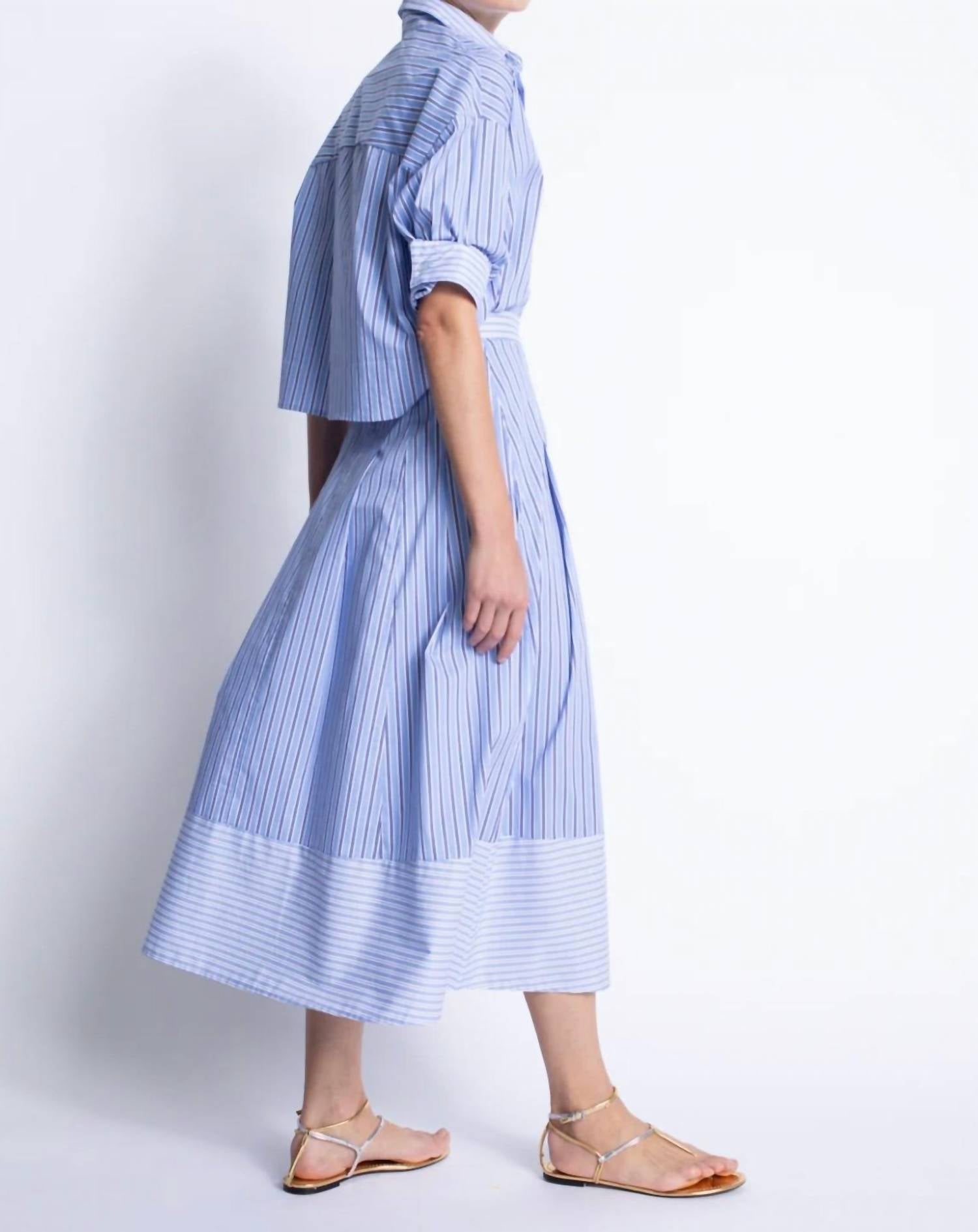 Karina Grimaldi - Malaga Stripe Midi Skirt