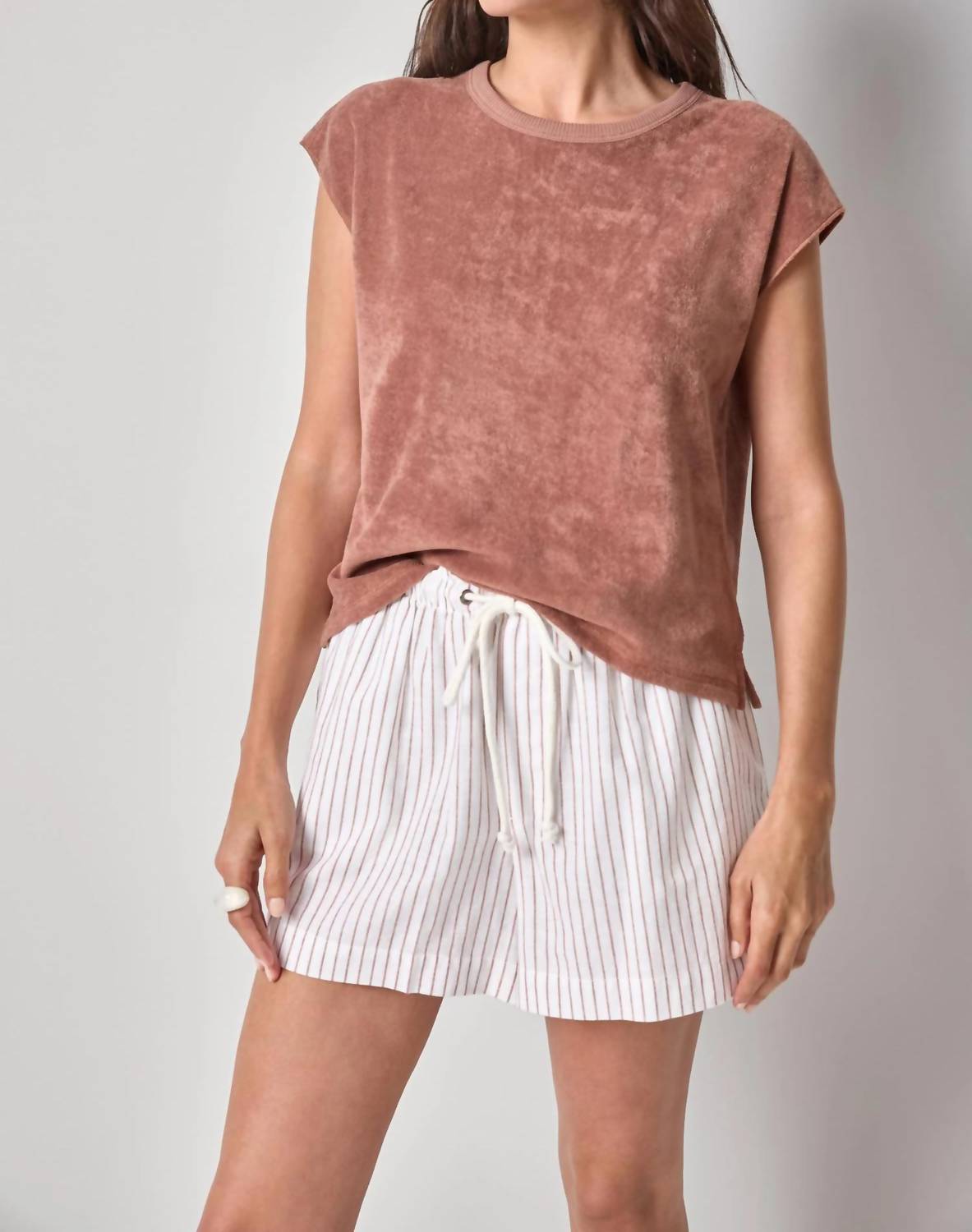 Lilla P - Terry Boxy Sleeveless Top