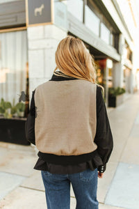 2FlyCo Bull Nettle Sweater Vest in brown - women's sweater - detail view