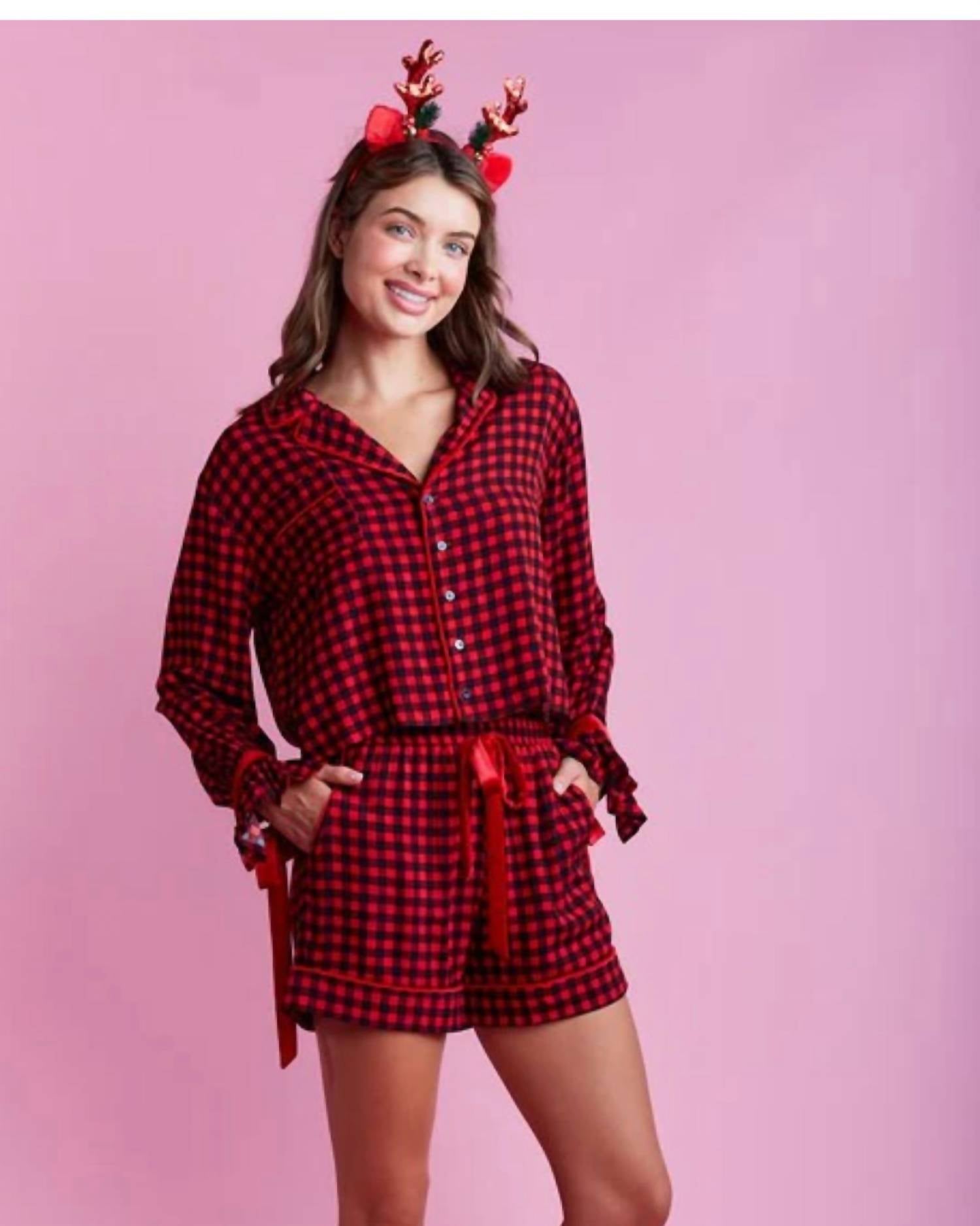 Act Pretty - Gingham pajama set