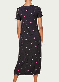 MIKA FLORAL-PRINT STRETCH-JERSEY T-SHIRT MIDI DRESS