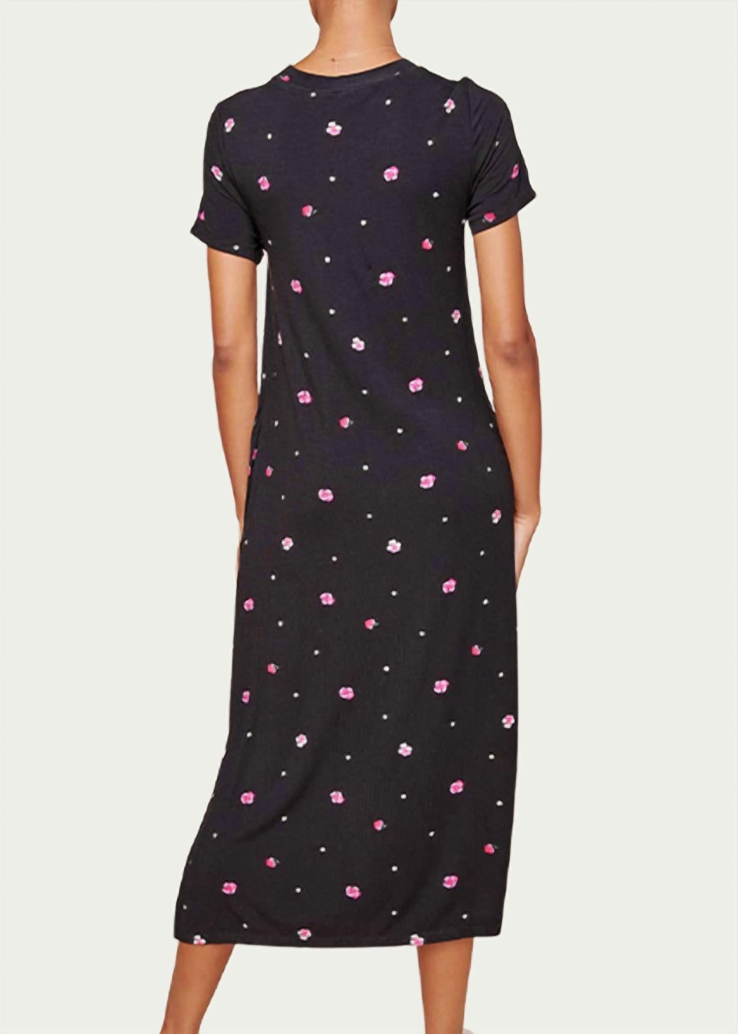 MIKA FLORAL-PRINT STRETCH-JERSEY T-SHIRT MIDI DRESS