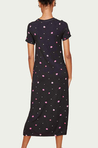 MIKA FLORAL-PRINT STRETCH-JERSEY T-SHIRT MIDI DRESS