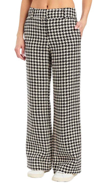 DREW Breigh Houndstooth Trouser in black - women's pants