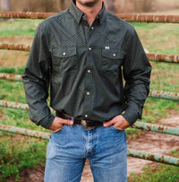 Ferrell Buddy Long Sleeve Shirt in green - men's shirt - detail view
