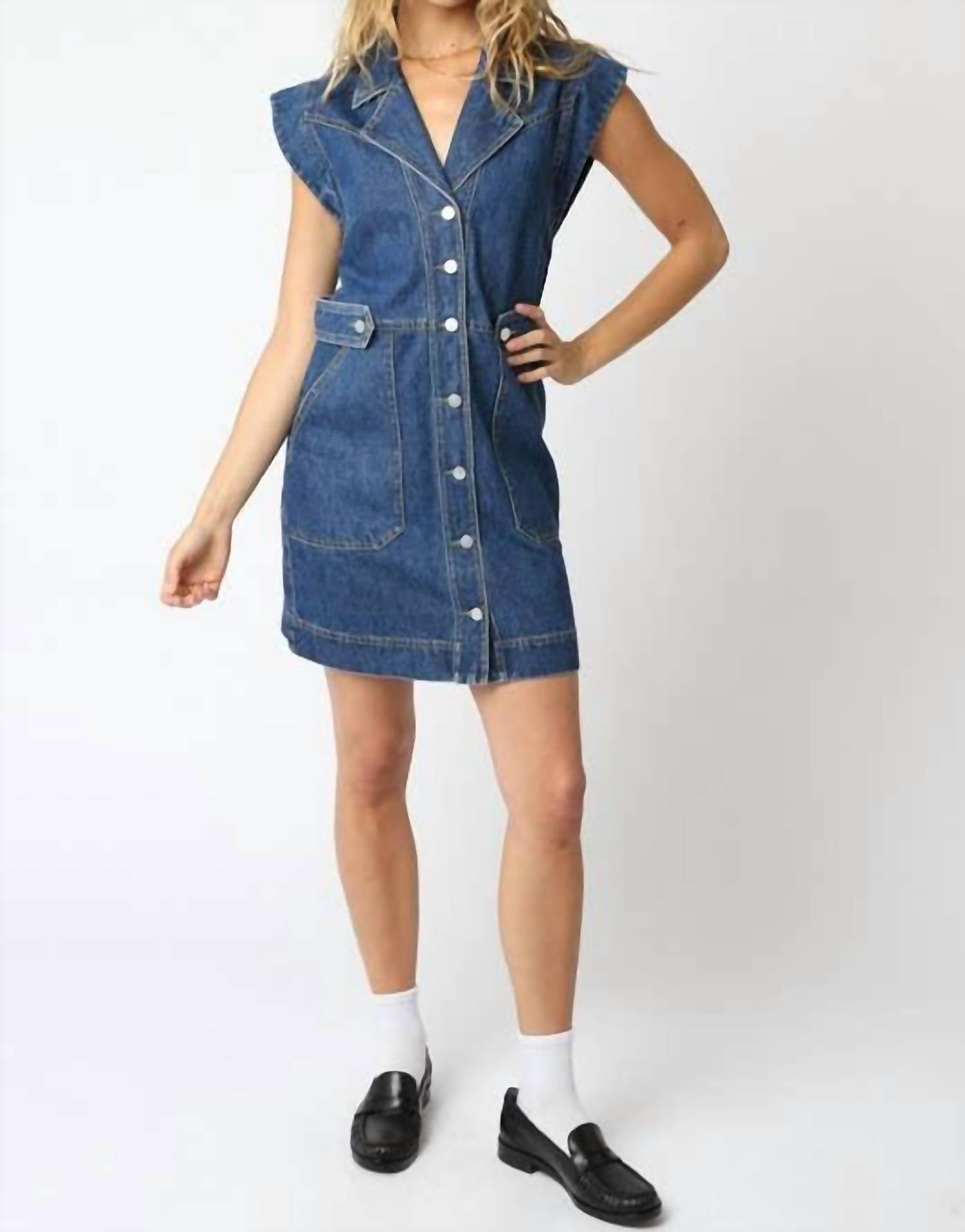 Olivaceous - Sydney Denim Dress