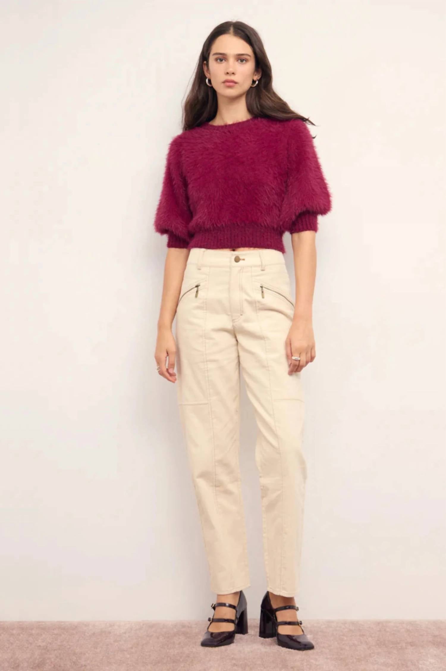 Minkpink - Alva Fluffy Cropped Sweater