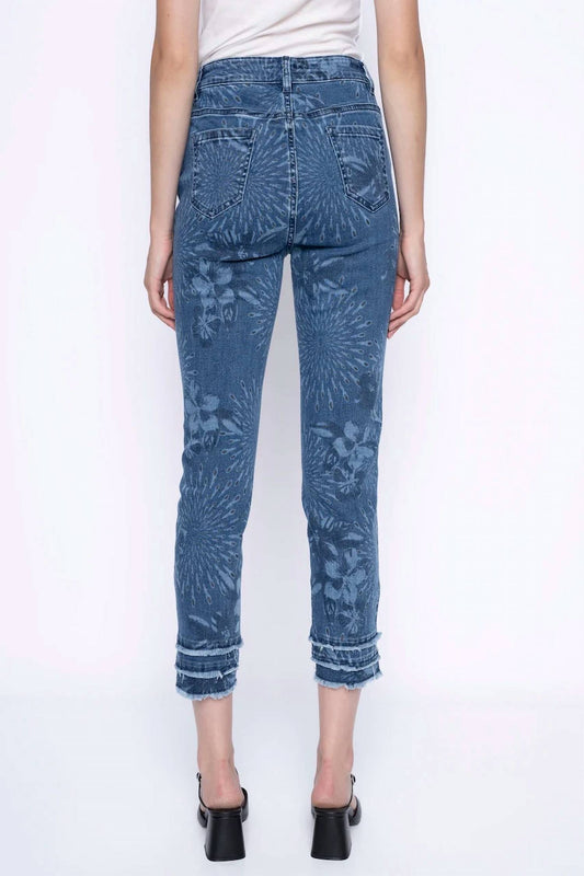 Picadilly - Frayed Hem Cropped Jeans