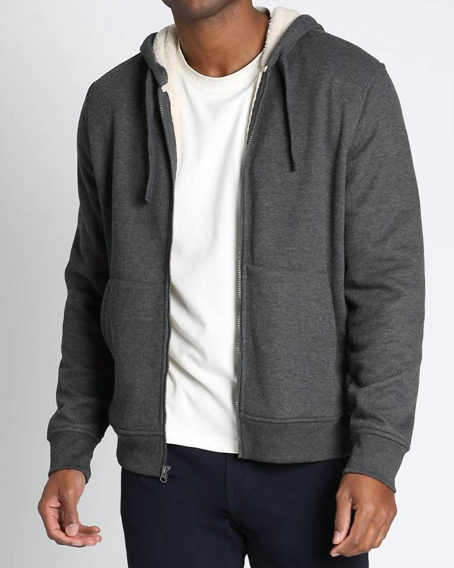Jachs New York - Sherpa Lined Waffle Hoodie