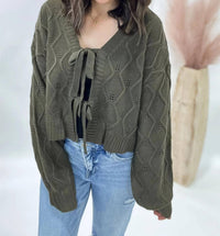 Mikarose - Knotted Knit Cardigan