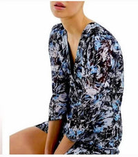 THE KOOPLES Silk Firework Dress in blue21 - women's dress - detail view