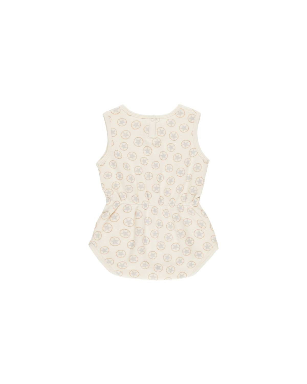 Rylee + Cru Girls' Cinch Playsuit in sand dollars - kids' item - detail view