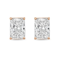 Diana M Jewels - Women's Radiant Lab-grown Diamond Stud Earrings (6.00 Tcw) - Elegant