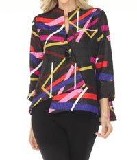 Joseph Ribkoff - Abstract Textured Trapeze Jacket