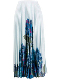 Valentino - Floral Print Pleated Midi Skirt