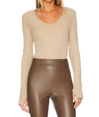 Enza Costa - Cashmere Easy Cuffed U Top