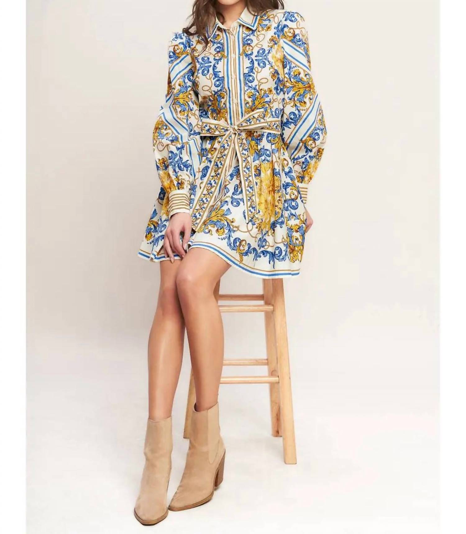 Flying Tomato - Floral Woven Mini Dress