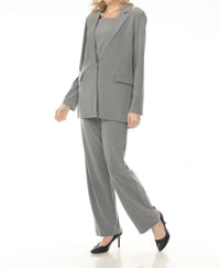 Joseph Ribkoff Relaxed Blazer Jacket in grey melange - women's jacket - view 6