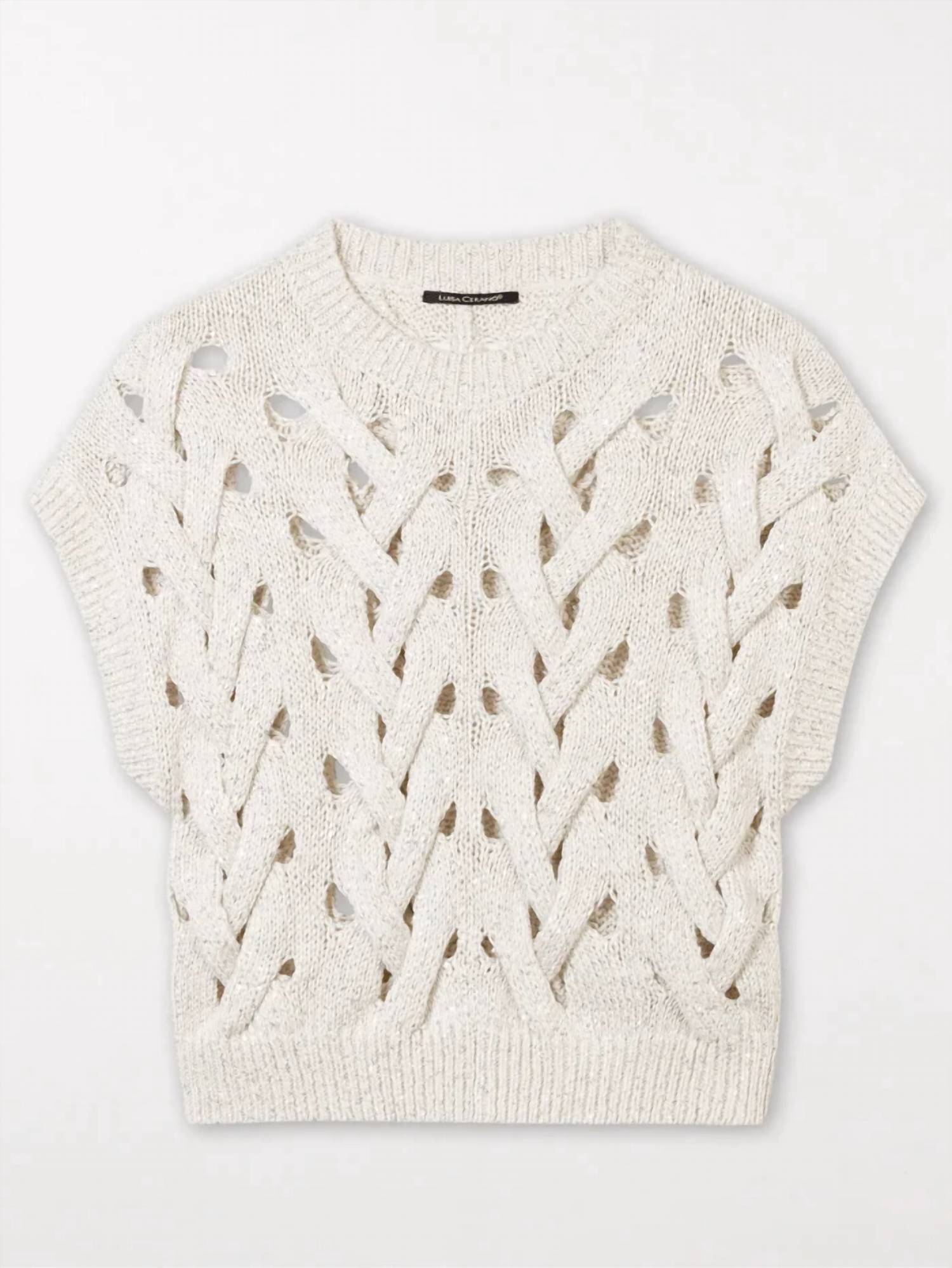 Luisa Cerano - Cable Knit Tank Sweater