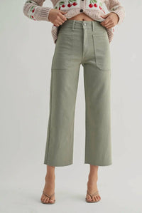 Just Black Denim - Nautical High Rise Wide Leg Jeans