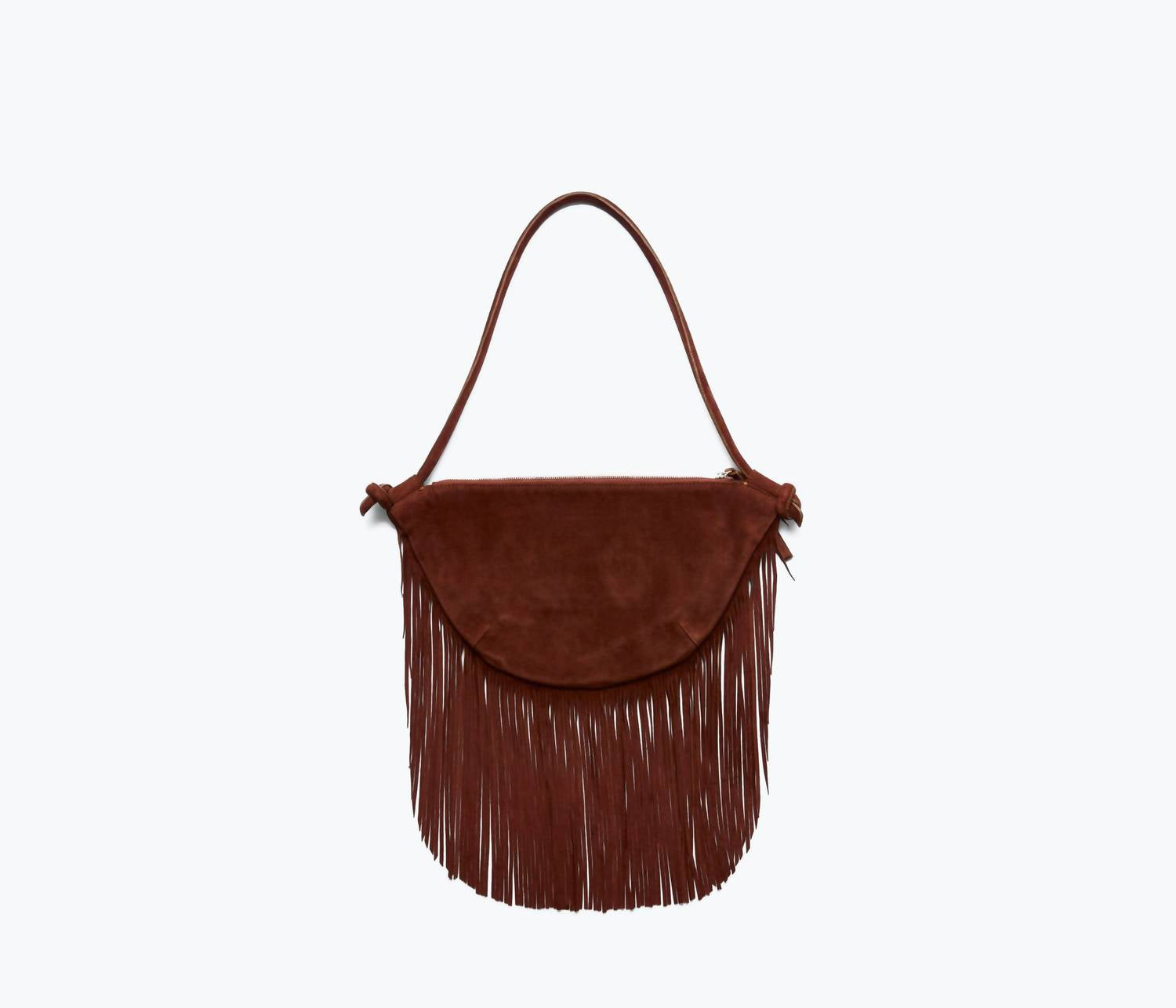 Freda Salvador - Women's Erika Fringe Crescent Handbag