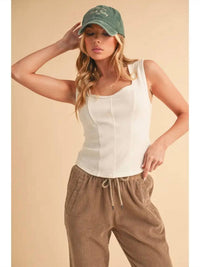 Aemi + Co - Adelle Sweetheart Neck Tank Top