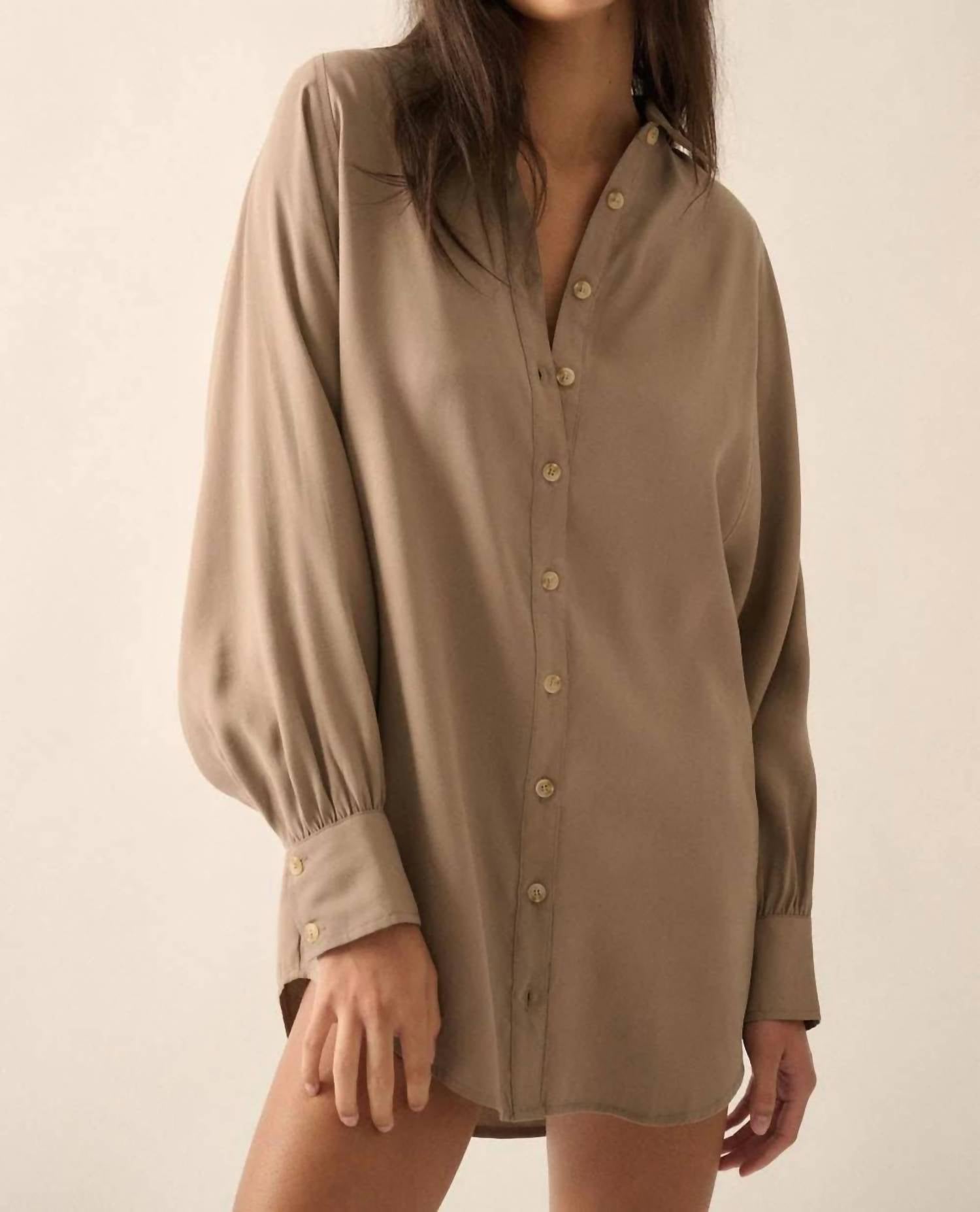 Promesa - Button-front Shirt Mini Dress