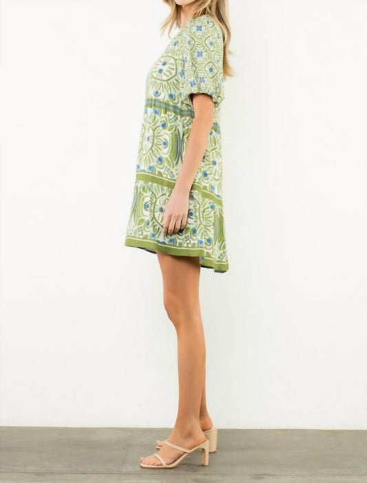 Thml - Puff Sleeve Abstract Print Dress