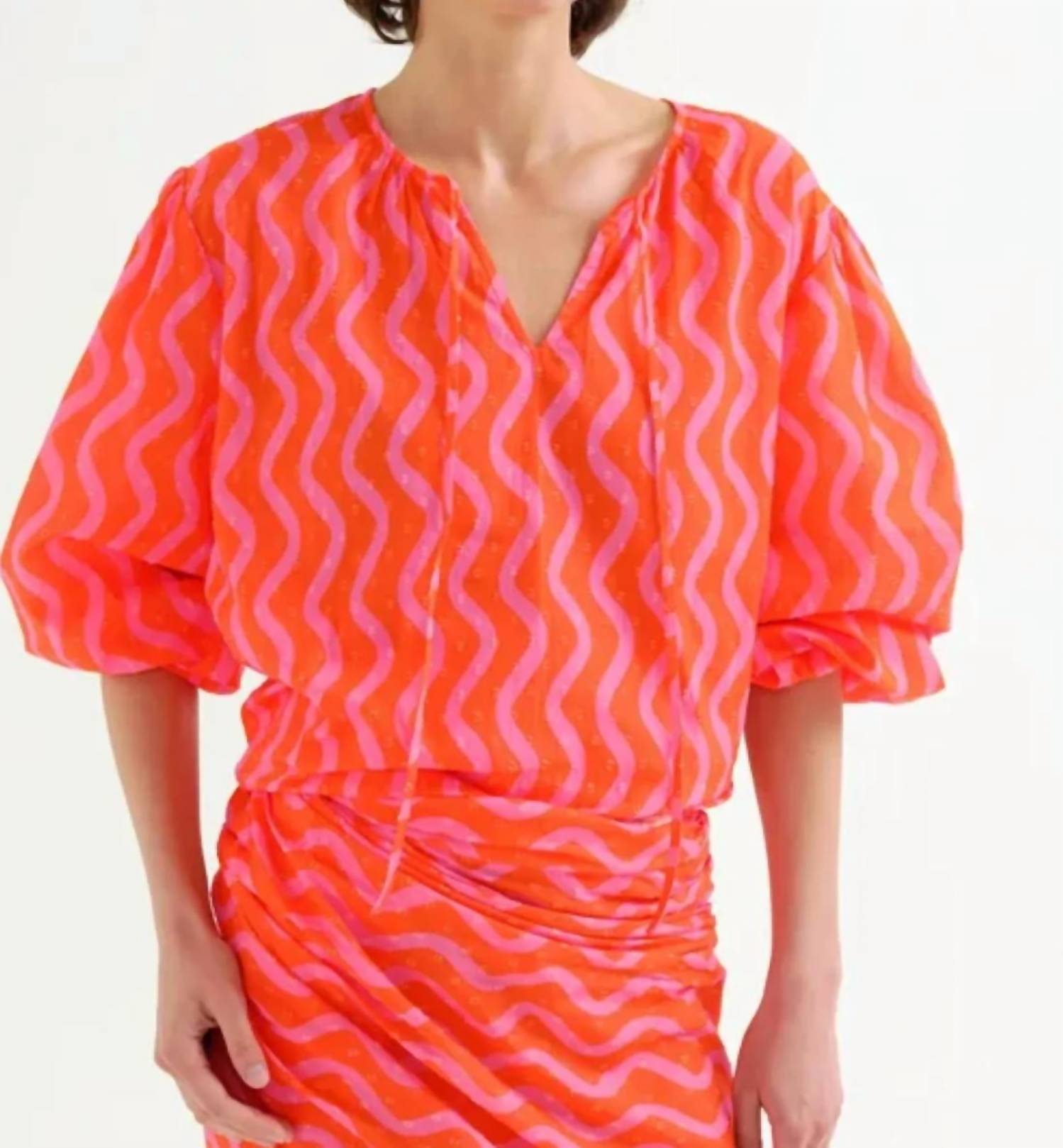 Compania Fantastica - Beach Wave Print Top