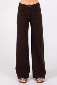 Letter To Juliet - A Line Wide Scissor Cut Jeans