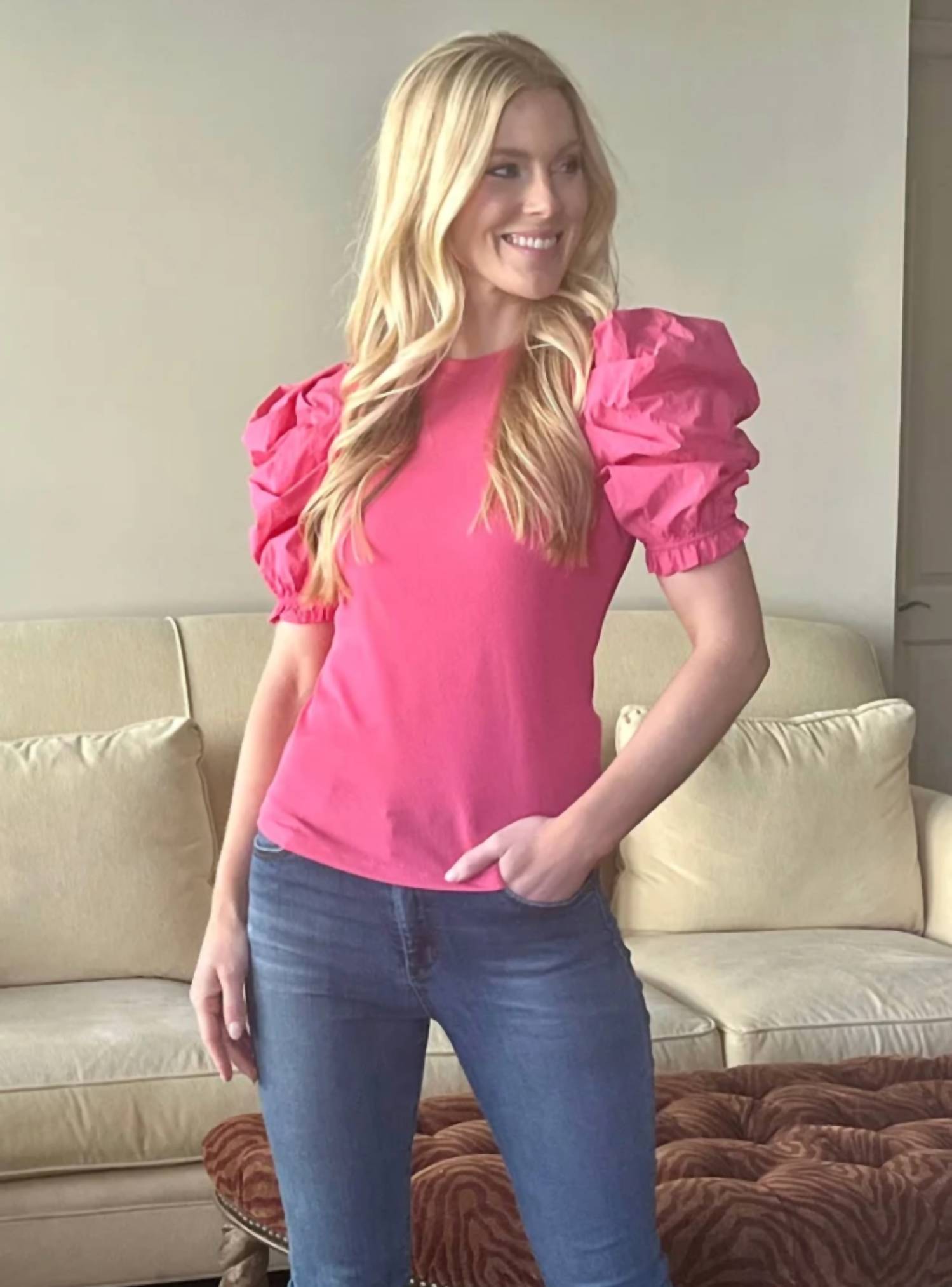 Carole Christian - Puff Sleeve Top