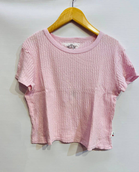 Girl's Short Sleeve Crop Top