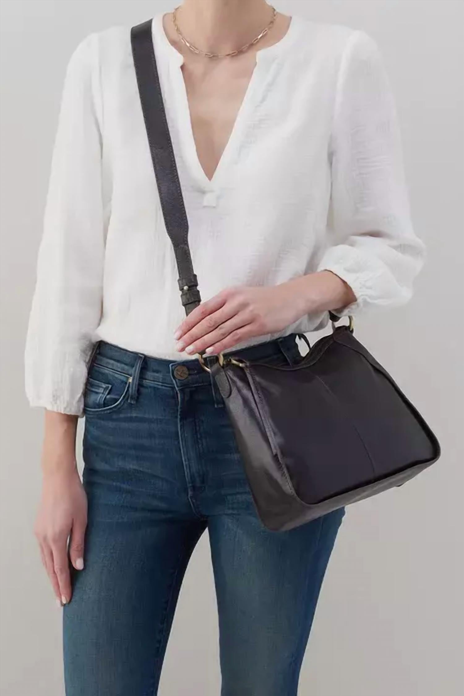 HOBO Women's Bellamy Medium Crossbody Purse in black - women's bag - view 4