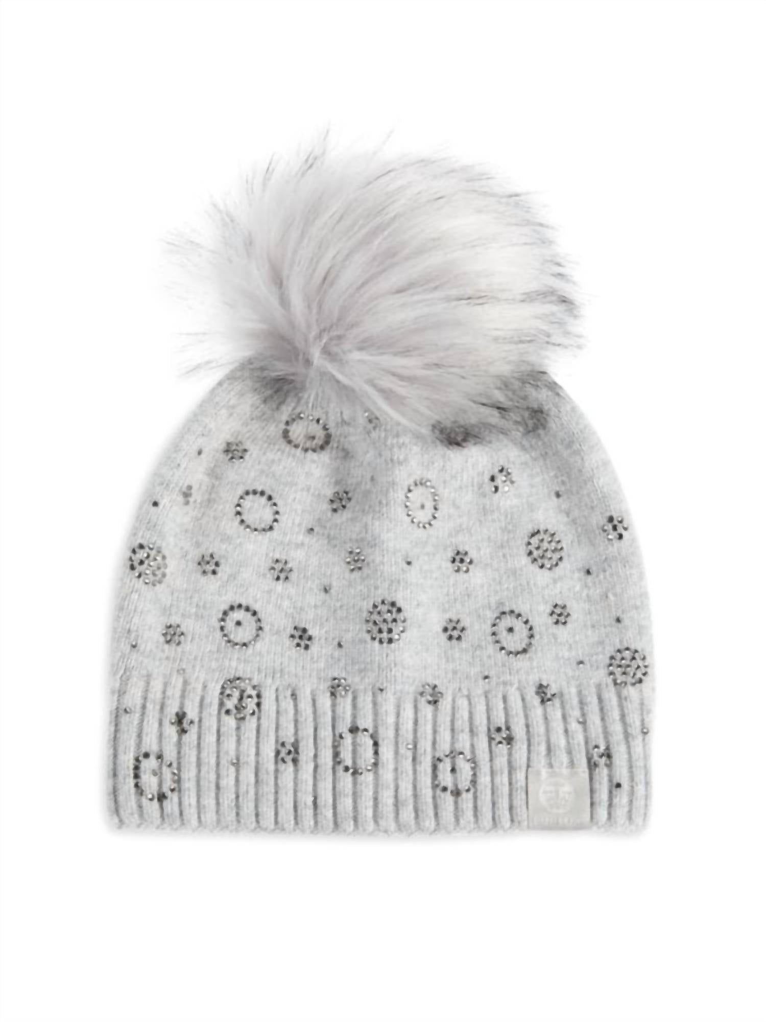 Furlux - Women's Faux Fur Pom Cashmere Blend Beanie