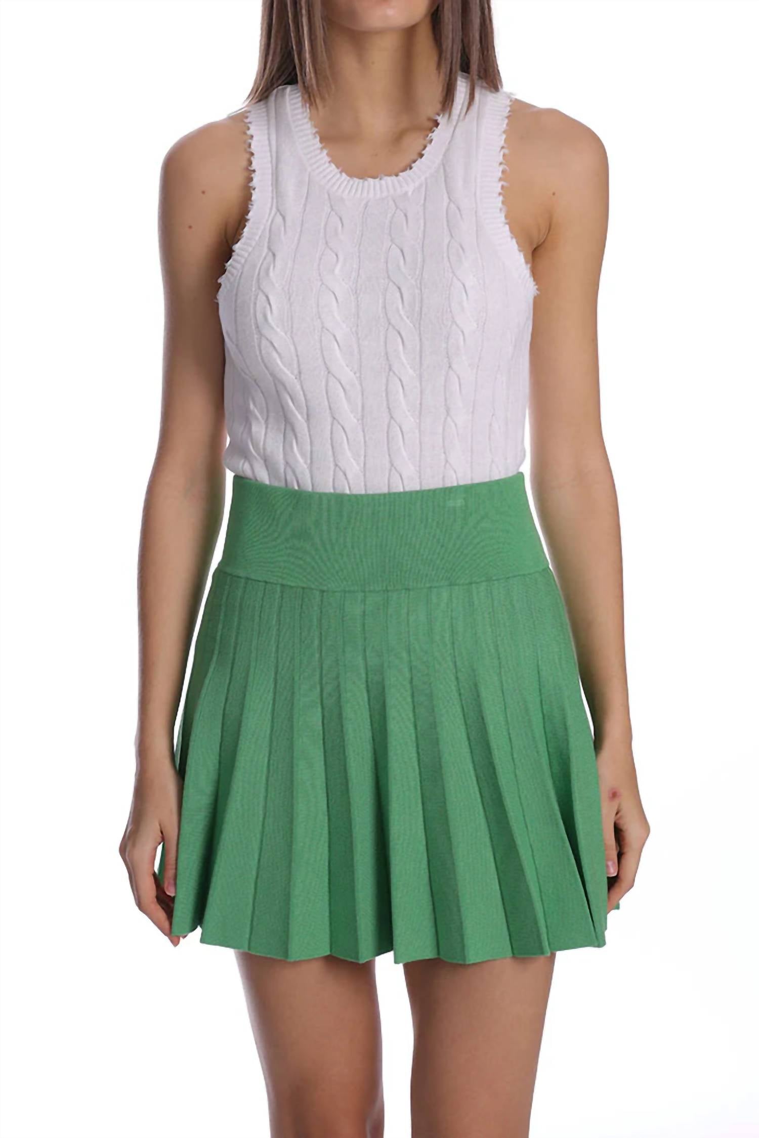 Minnie Rose - Viscose Pleated Skort