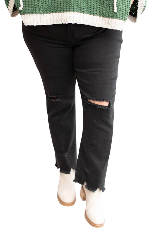 Risen - High Rise Straight Leg Jeans Plus Size