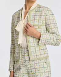 Weill - Pastel Tweed Jacket With Braided Trim
