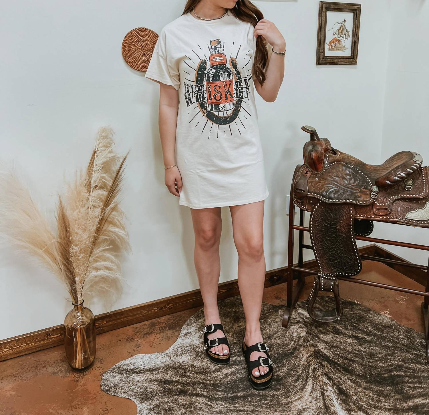Rock & Roll Denim - Whiskey T-shirt Dress