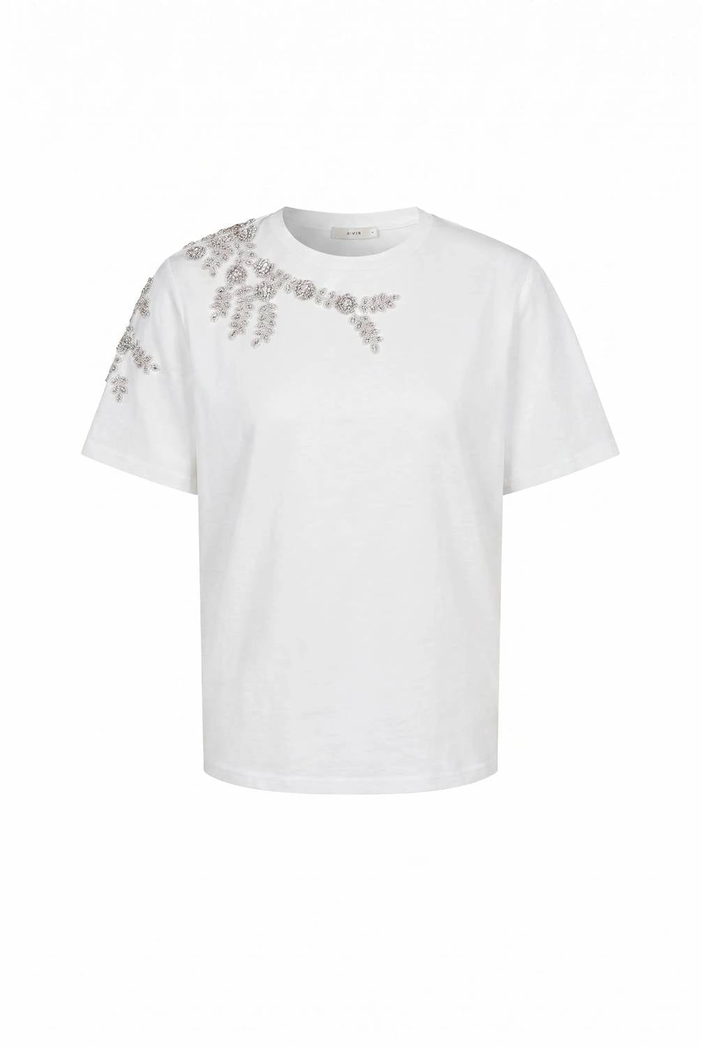 Rivir - Women's Short Sleeve T-shirt With Beaded Applique