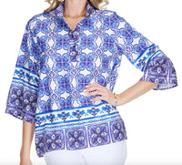 Jade Melody Tam - Quarter Sleeves Placket Tunic