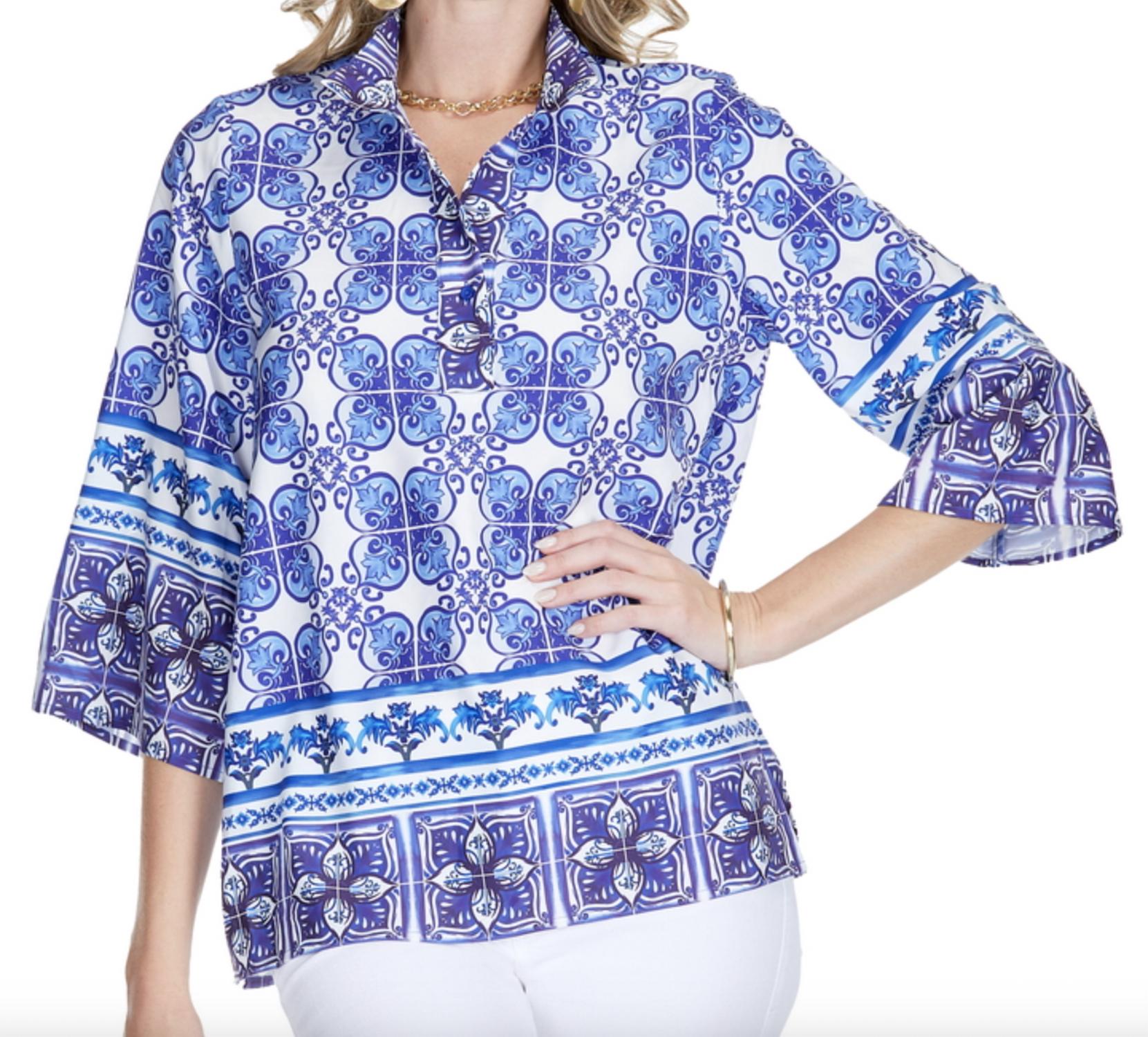 Jade Melody Tam - Quarter Sleeves Placket Tunic