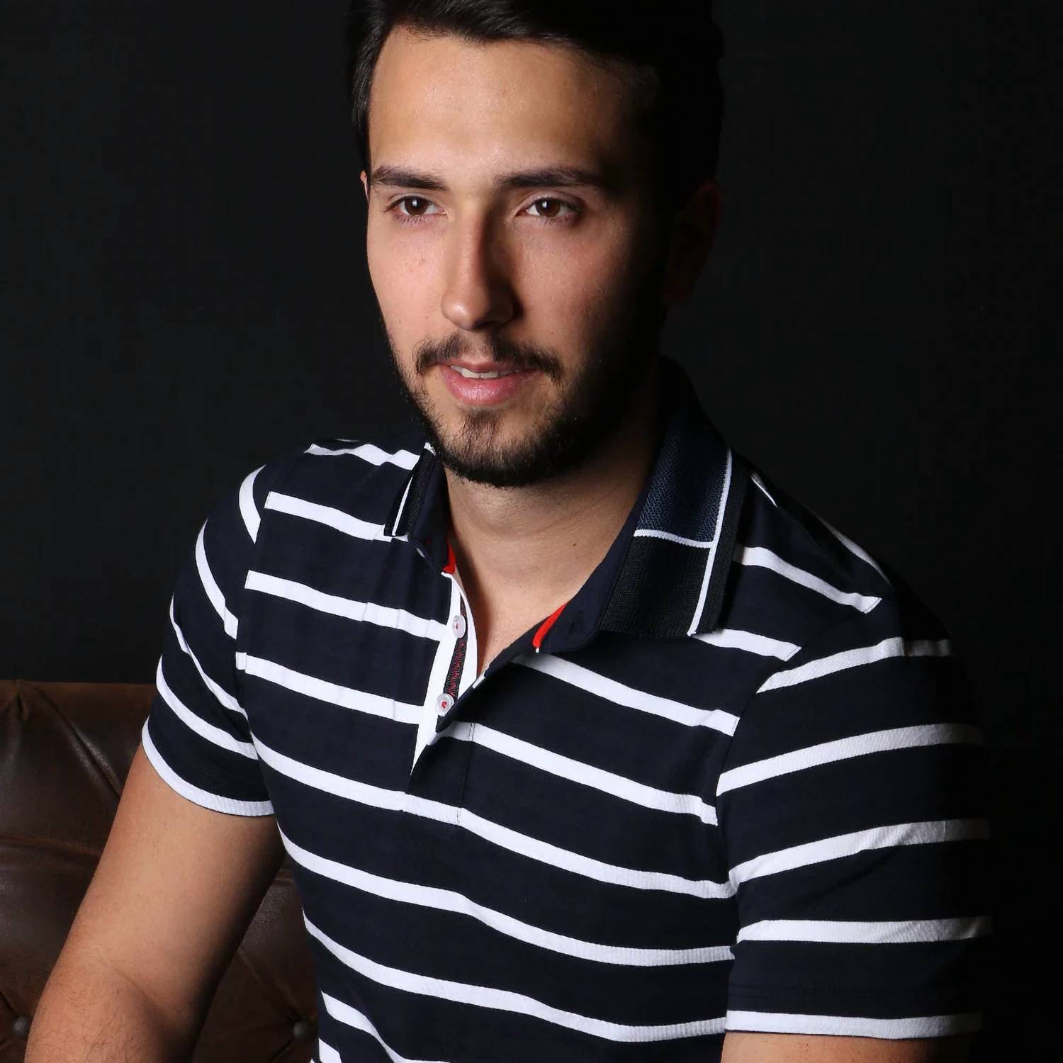 Eight X - Striped Polo With Trim