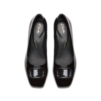 Clarks Women's Fernie Trim Block Heel in black patent - women's heels - view 4